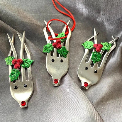 🌲2024 Christmas Gift 50% Off--Fork Reindeer Ornaments