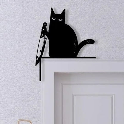 🌲2024 Christmas Hot Sale 🔥Bully Cat Door Frame Decoration