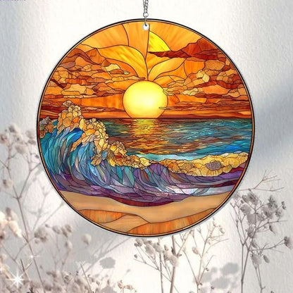 🔥🔥2025 Mother's Day Gift 50% Off--Beach Sunset Suncatcher Ornament