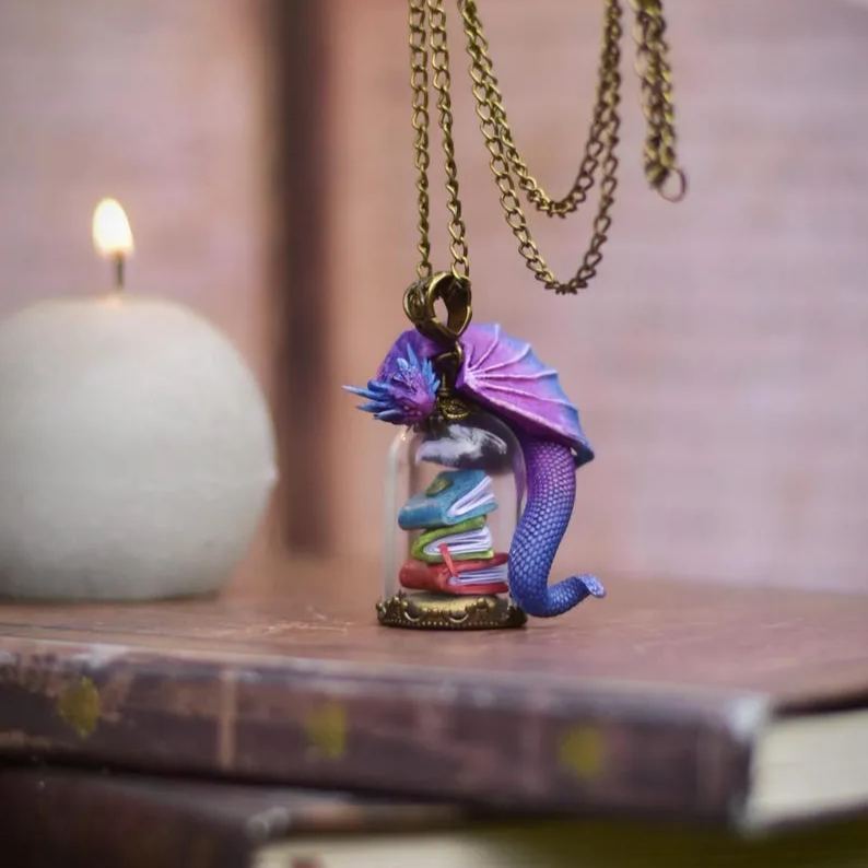 🔥🔥LAST DAY BIG SALE--Book Dragon Necklace