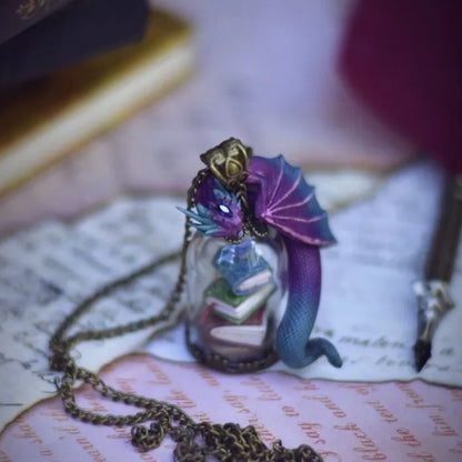 🔥🔥LAST DAY BIG SALE--Book Dragon Necklace