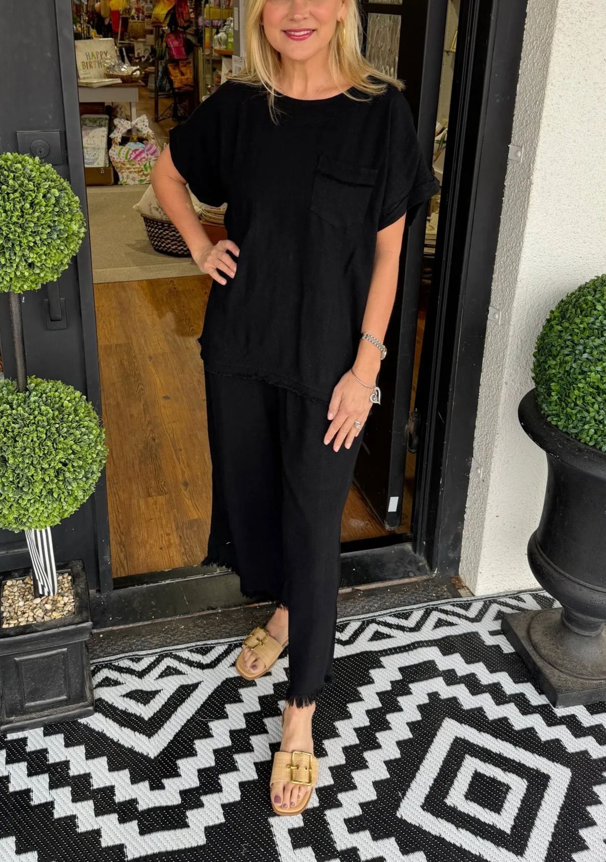 Women's Loose Top & Wide Leg Pants Set