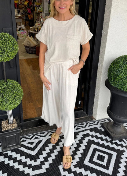 Women's Loose Top & Wide Leg Pants Set