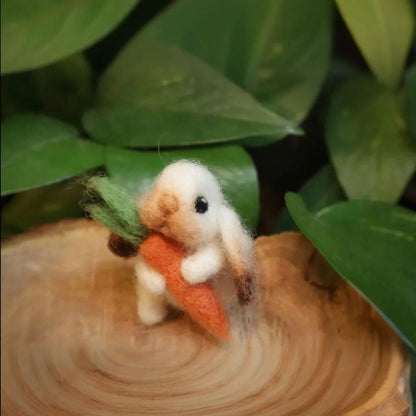 🐰🥕Felted Lop Eared Bunny With Carrot