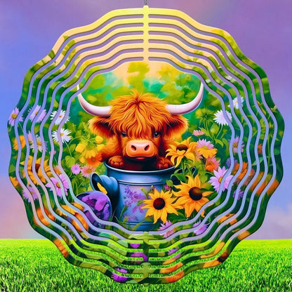 Spring Hot Sale🔥Painted rotating wind chime pendant