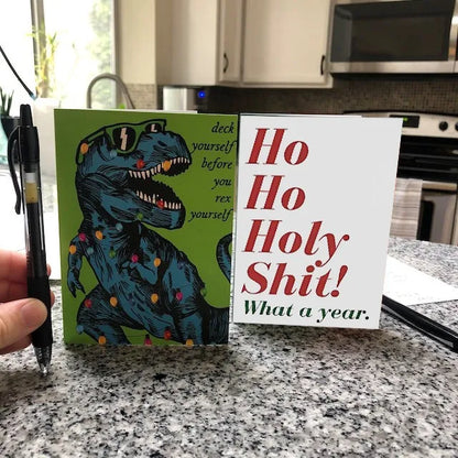 💥CHRISTMAS SALE💥🦖Funny Christmas Greeting Cards✉🎁