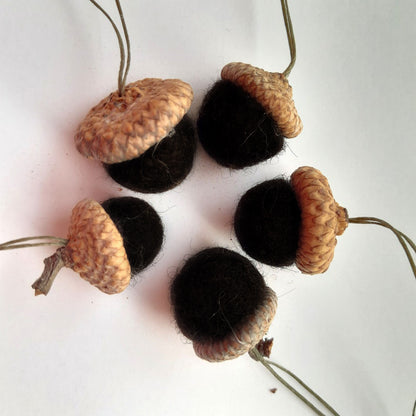 🤎Handmade Wool Felt Acorn Ornaments🌰