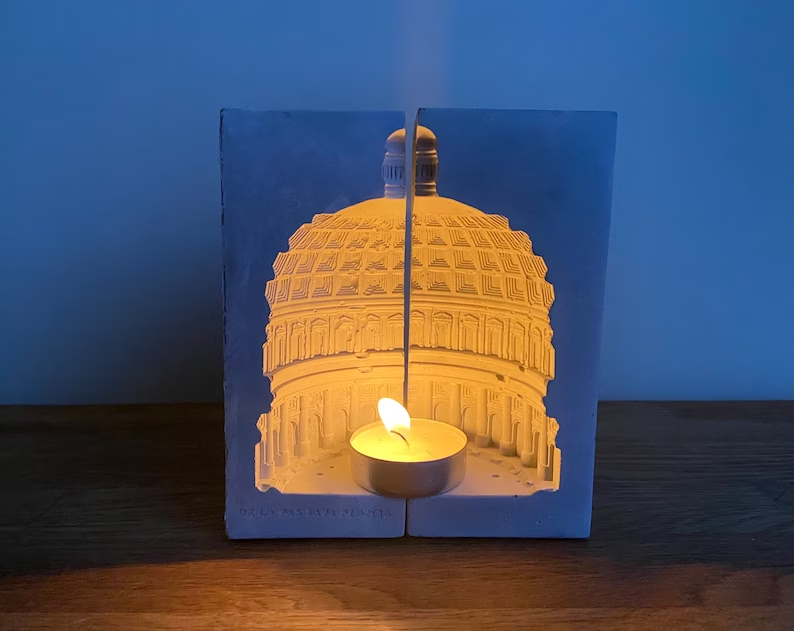🕯️Roman Concrete Tea Light Holder