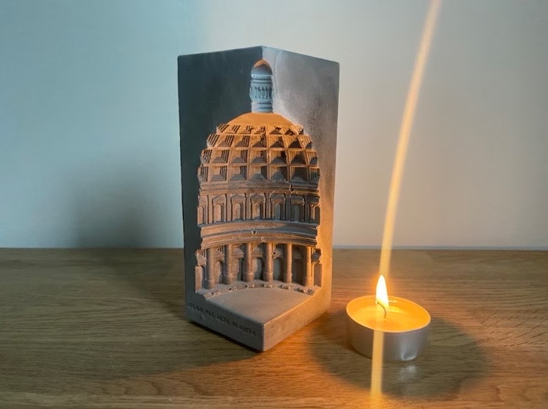 🕯️Roman Concrete Tea Light Holder
