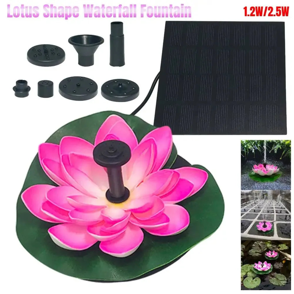 Lotus Shaped Solar Fountain Pond Decorative