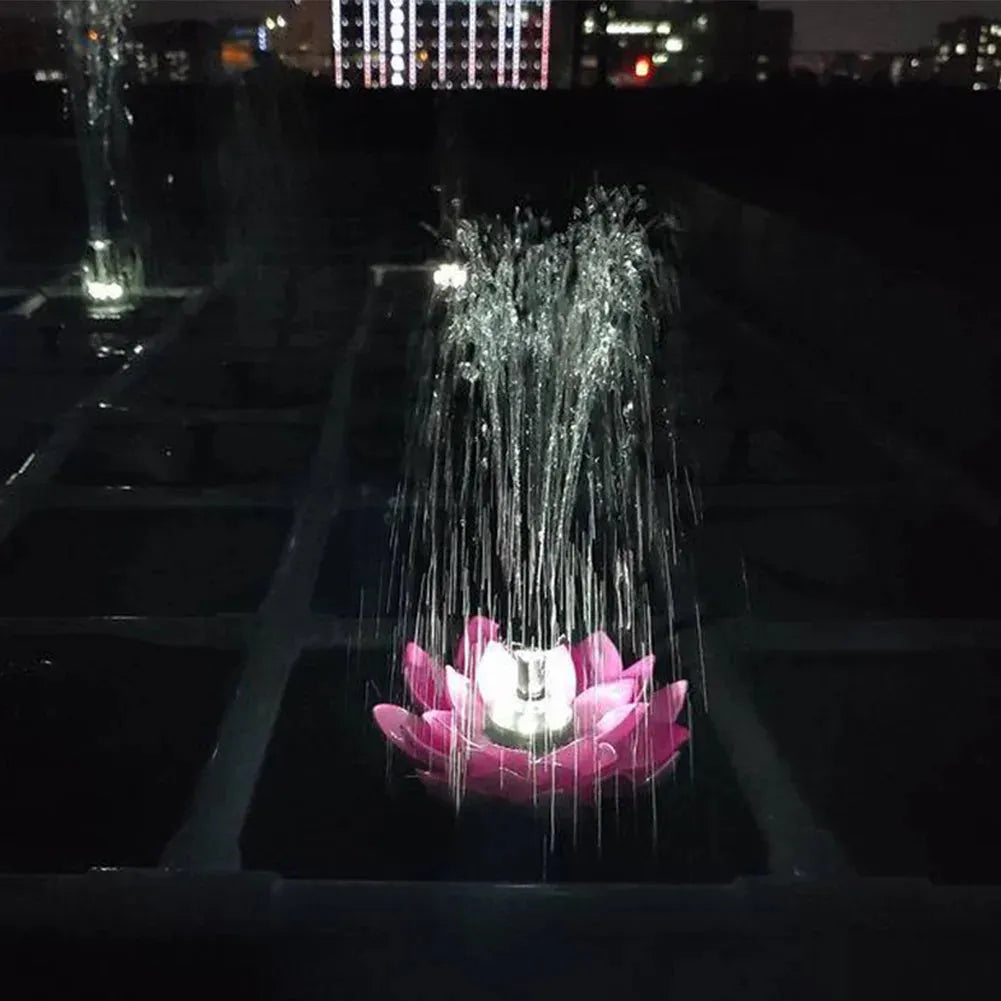 Lotus Shaped Solar Fountain Pond Decorative