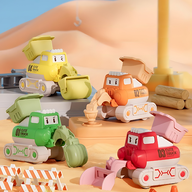 TinyTrucks Cute Construction Toy Cars for Toddlers