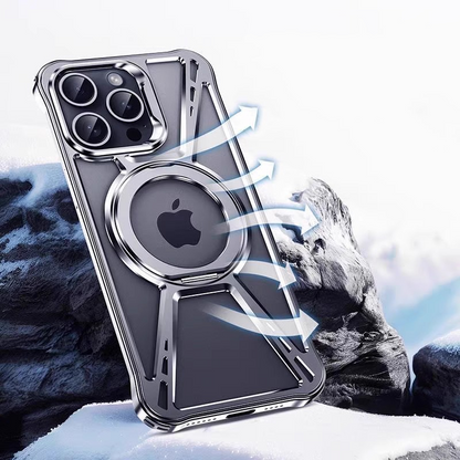 TitanGuard Metal Frameless Stand Case – Magnetic Compatible & Extreme Protection