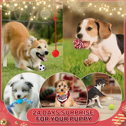 🐶2024 Christmas Countdown Dog Toys Advent Calendar