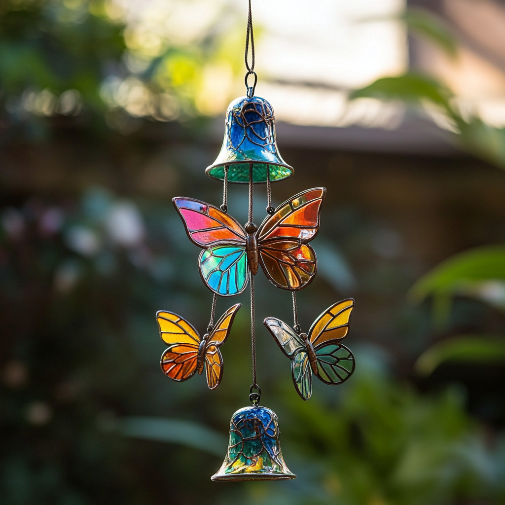 🌈🦋Butterfly Wind Chime Decoration