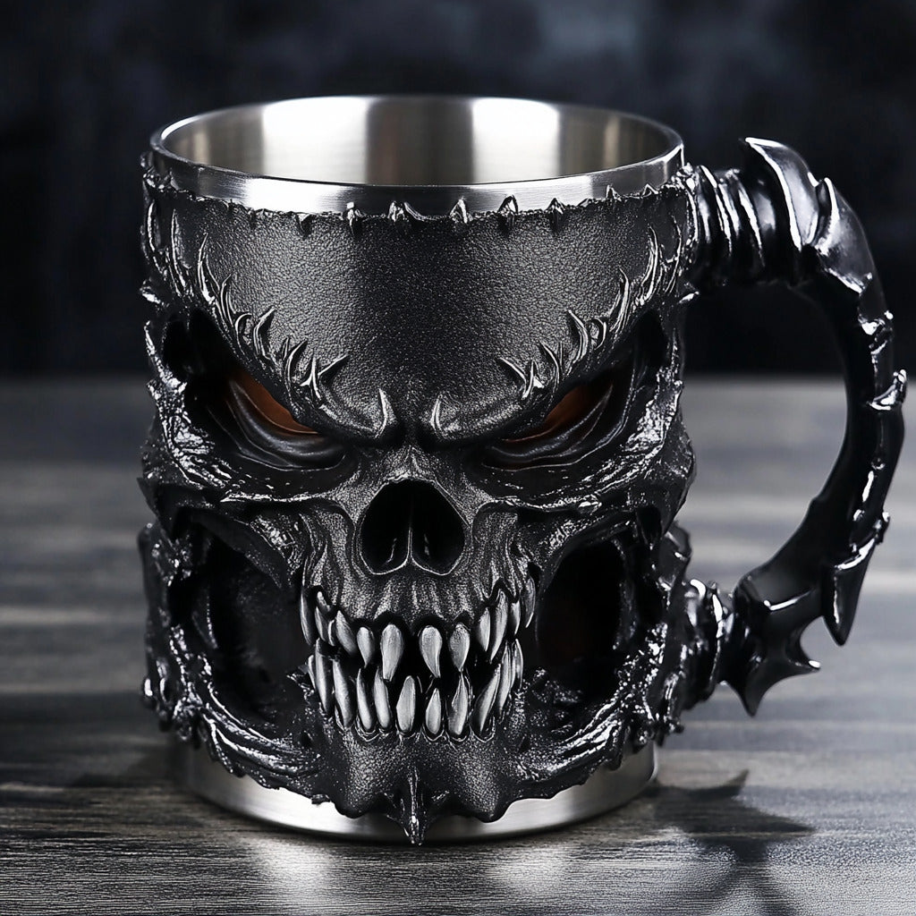 ☠️ Skull Mug of Darkness – Drink Like a Legend