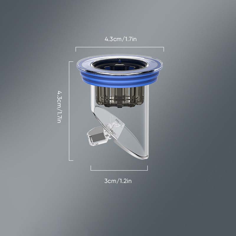 New gravity drainage and deodorant filter