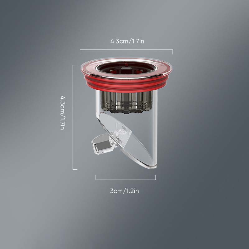 New gravity drainage and deodorant filter