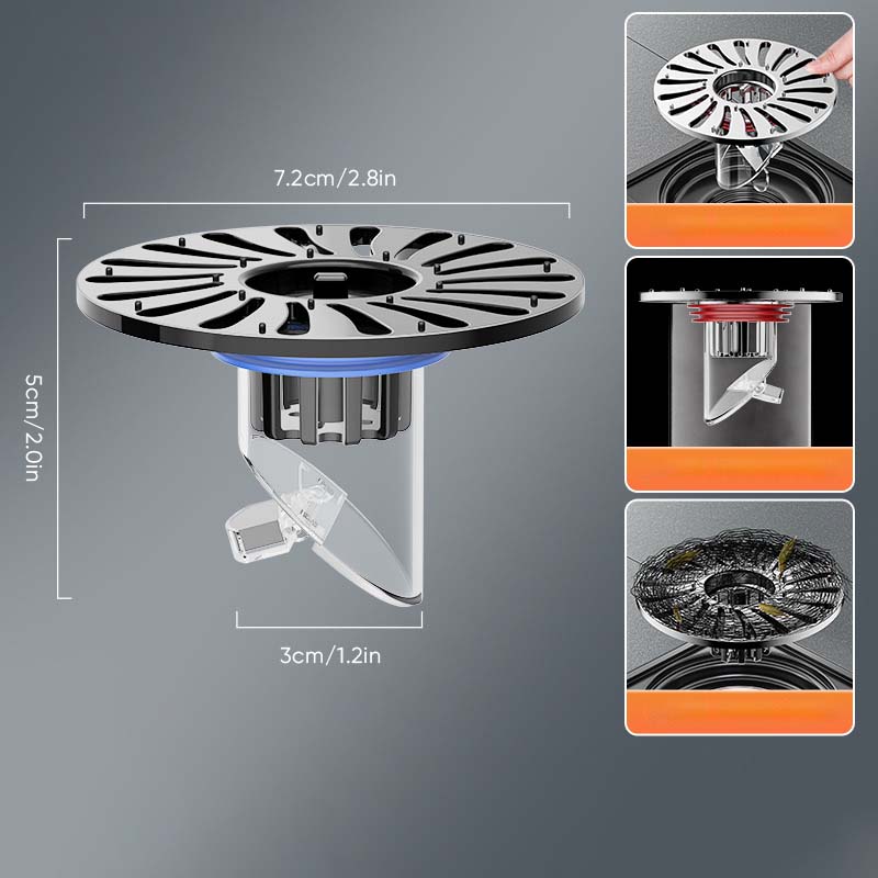 New gravity drainage and deodorant filter