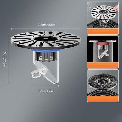 New gravity drainage and deodorant filter