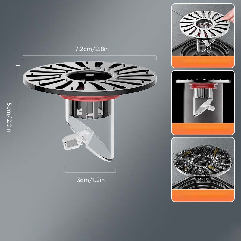 New gravity drainage and deodorant filter