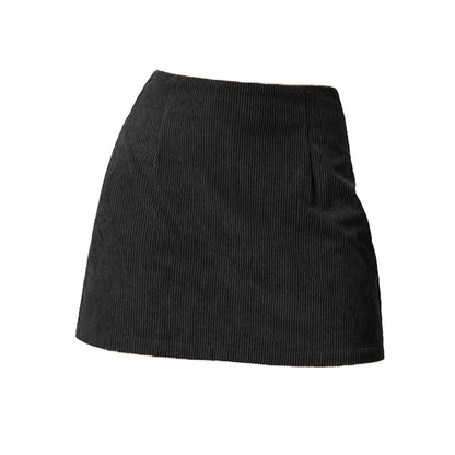 A-line Corduroy Casual Skirt