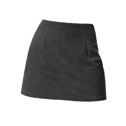 A-line Corduroy Casual Skirt