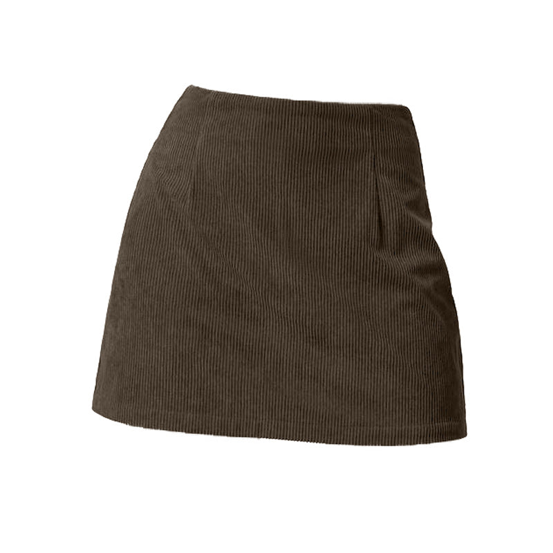 A-line Corduroy Casual Skirt