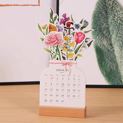🌷Best Christmas Gift🎁--2025 Bloomy Flowers Desk Calendar📅