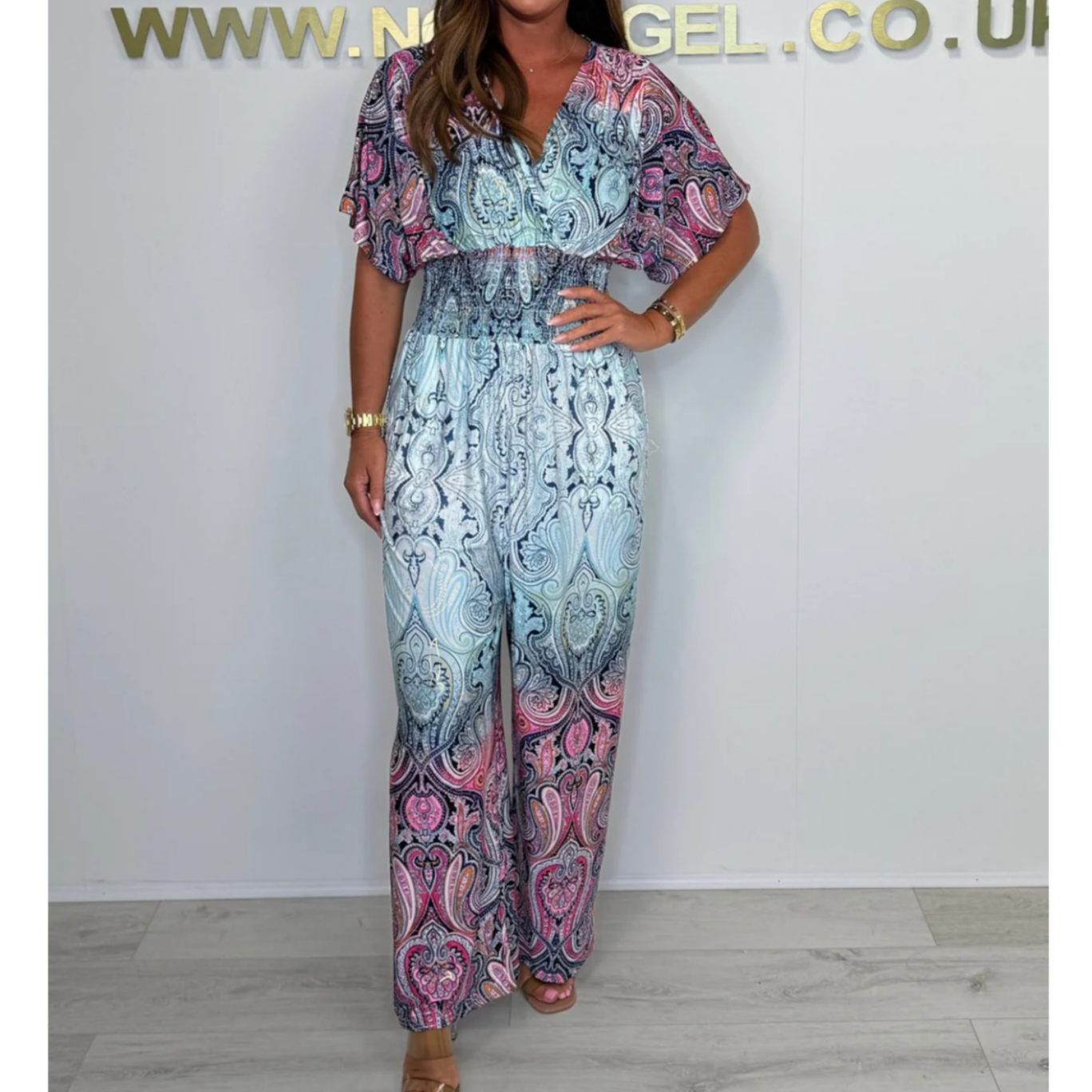 🌷 Summer Hot Sale 50% Off - Bohemian Print Wide Leg Jumpsuit