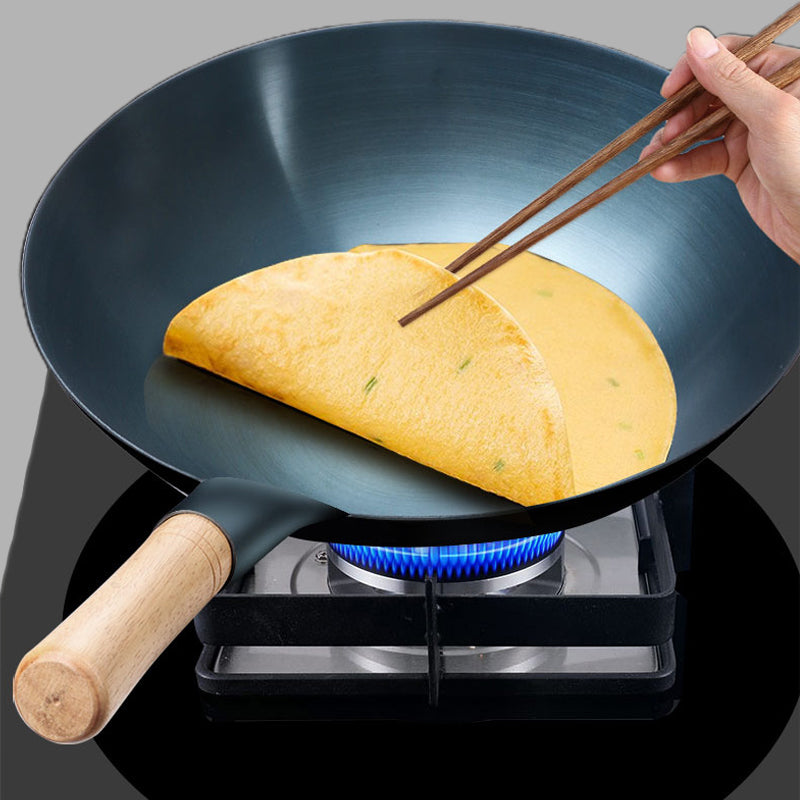 （🔥New Year Special 50% OFF+ free shipping）Uncoated Non-Stick Iron Wok
