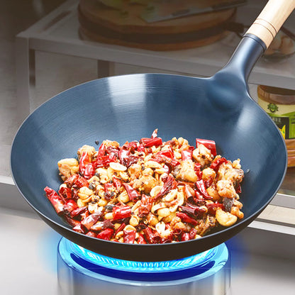 （🔥New Year Special 50% OFF+ free shipping）Uncoated Non-Stick Iron Wok