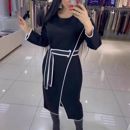 🌸Spring Specials💐 Women's Fashion Waistline Long Sleeve Dress