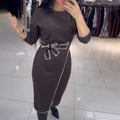 🌸Spring Specials💐 Women's Fashion Waistline Long Sleeve Dress