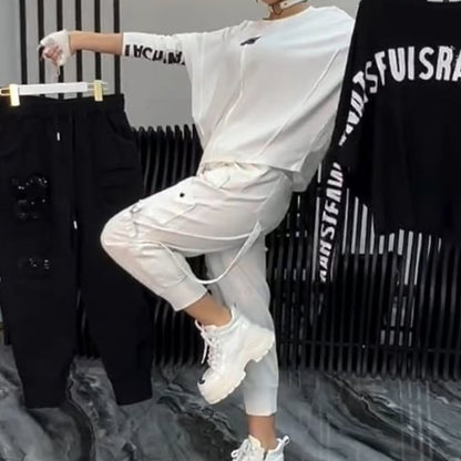 🌸Spring Specials🌸 Women's Casual Letter Print Top & Pants (2-Piece Set)