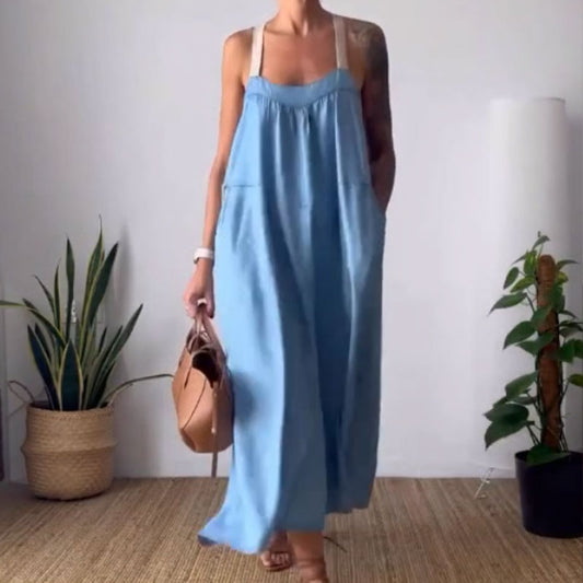 Women’s Casual Trendy Loose Fit Pinafore Dress