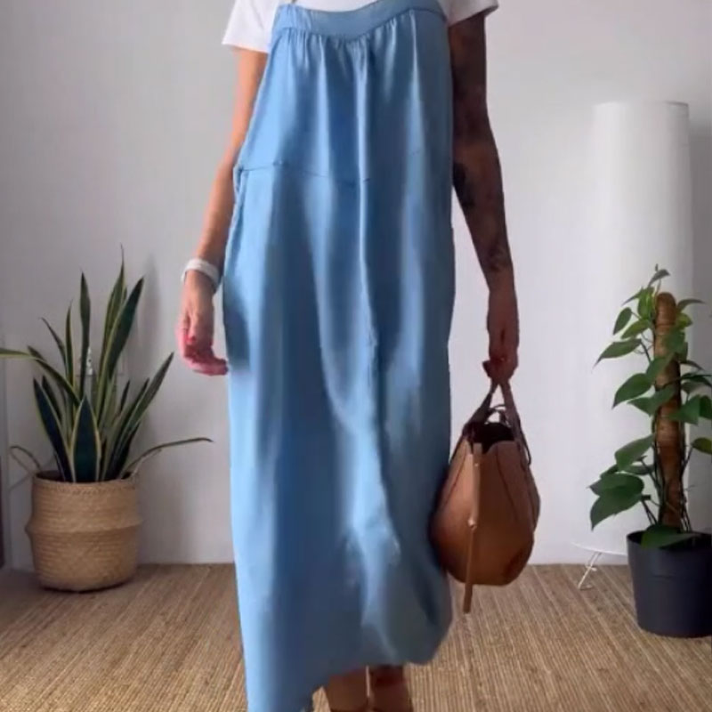 Women’s Casual Trendy Loose Fit Pinafore Dress