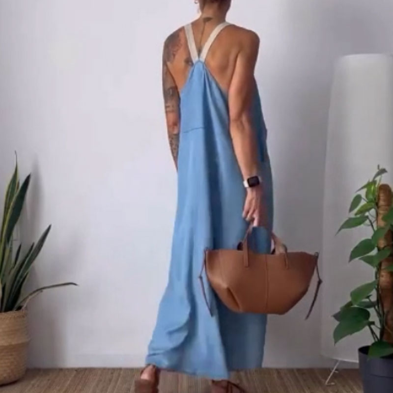 Women’s Casual Trendy Loose Fit Pinafore Dress