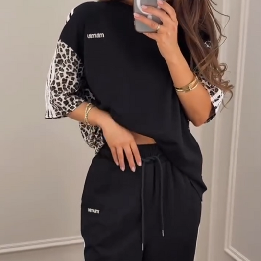 🌺2025 New Arrive - 50% OFF🌺Leopard Print Patchwork Sweatshirt